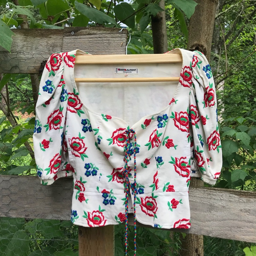 Yves Saint Laurent Vintage 1970s Peasant Blouse